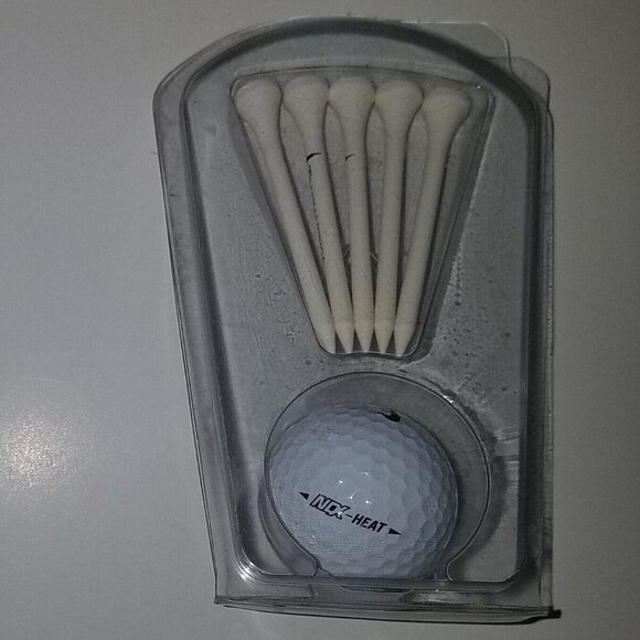 TransAmerica 1 Nike NDX Heat Golf Ball 5 Golf Tees Lot Insurance NEVER USED - Picture 6 of 7